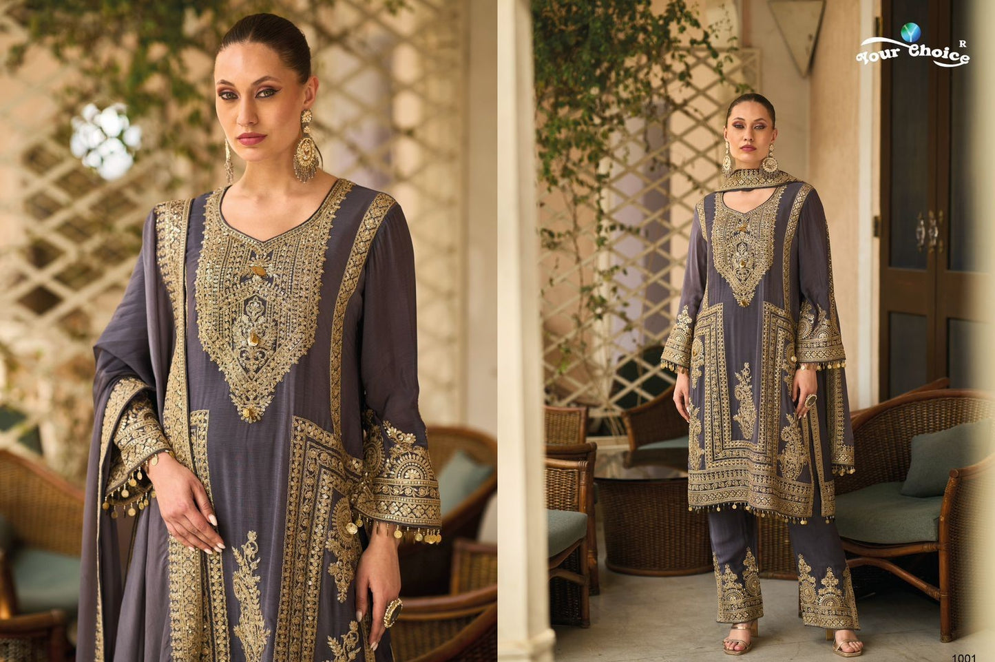 Barbee Your Choice Chinnon Pakistani Readymade Suits Wholesaler Ahmedabad