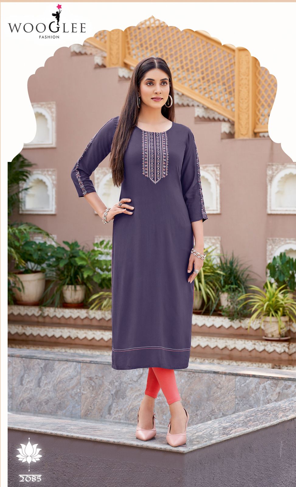Barbella Vol 13 Wooglee Heavy Reyon Kurtis Wholesale Rate