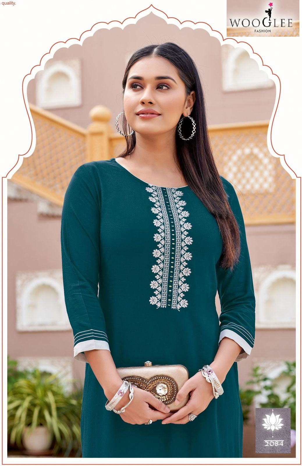 Barbella Vol 13 Wooglee Heavy Reyon Kurtis Wholesale Rate