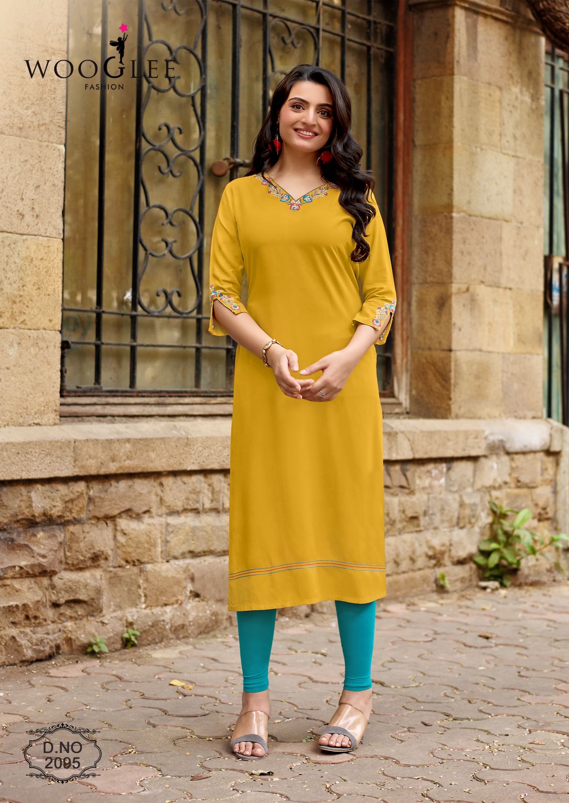 Barbella Vol 14 Wooglee Rayon Long Straight Kurti Supplier