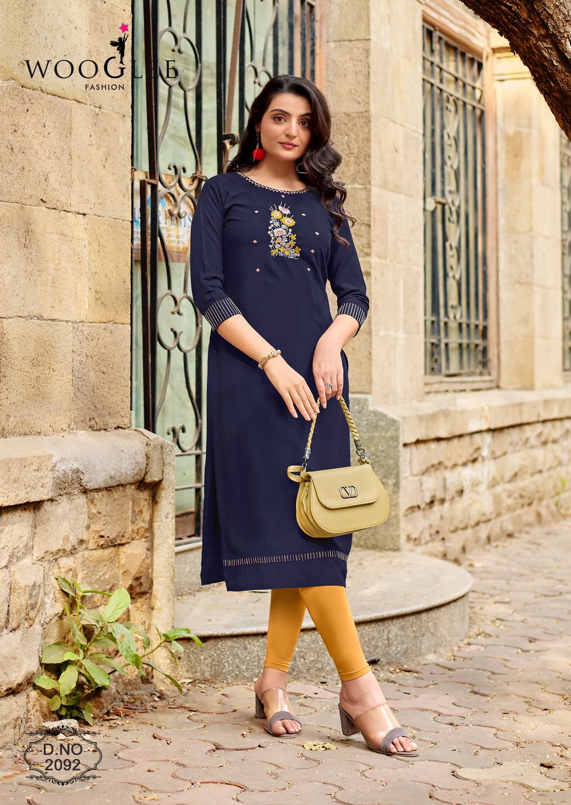 Barbella Vol 14 Wooglee Rayon Long Straight Kurti Supplier