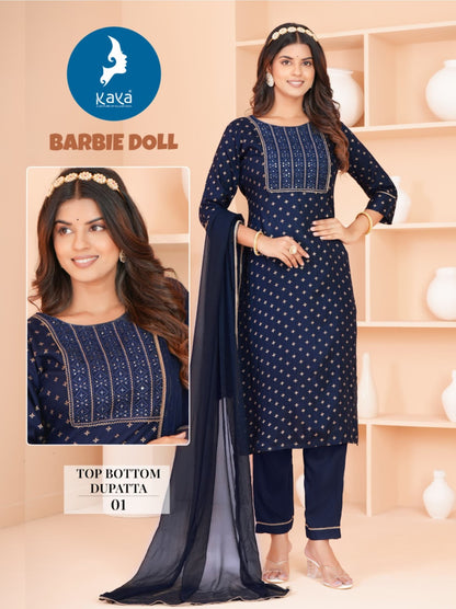 Barbie Doll Kaya Rayon Readymade Pant Style Suits Exporter India