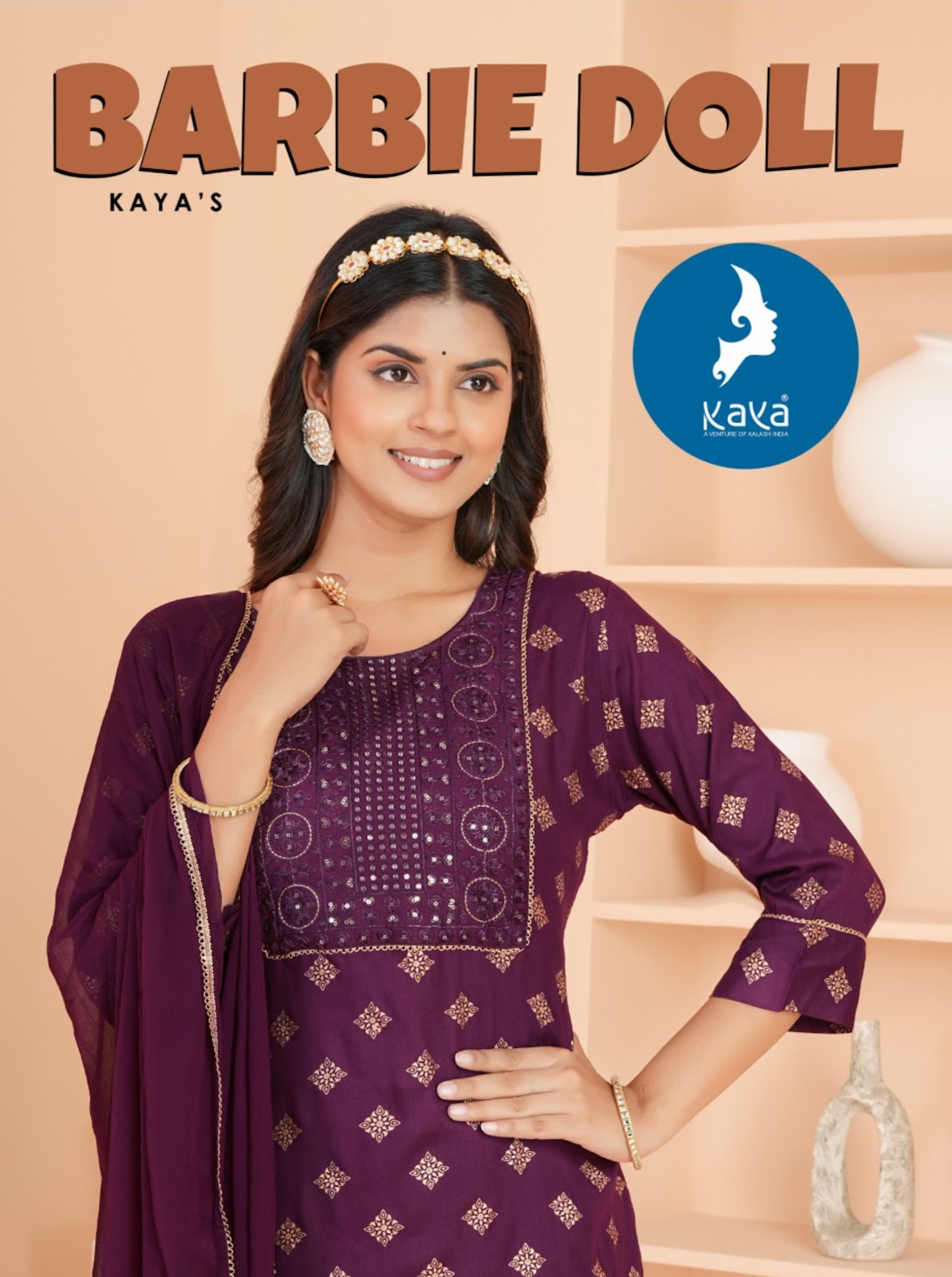 Barbie Doll Kaya Rayon Readymade Pant Style Suits Exporter India