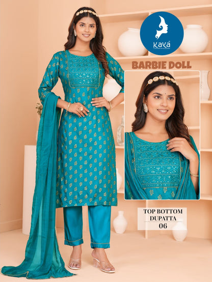 Barbie Doll Kaya Rayon Readymade Pant Style Suits Exporter India