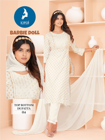 Barbie Doll Kaya Rayon Readymade Pant Style Suits Exporter India