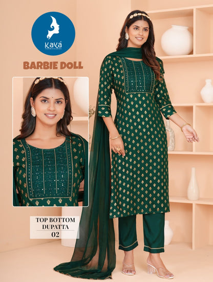 Barbie Doll Kaya Rayon Readymade Pant Style Suits Exporter India