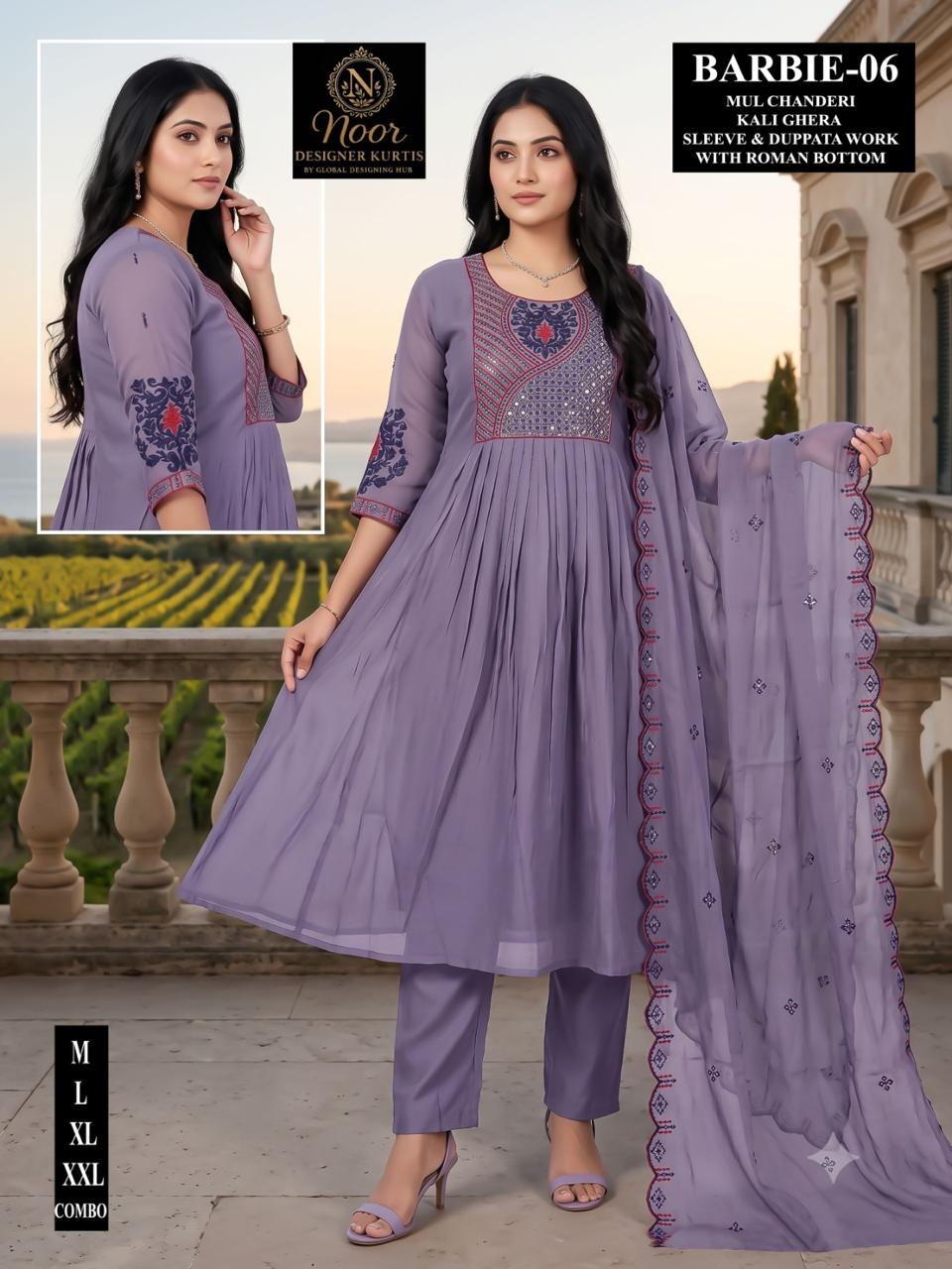 Barbie Globe Chanderi Readymade Anarkali Suits Wholesale Rate