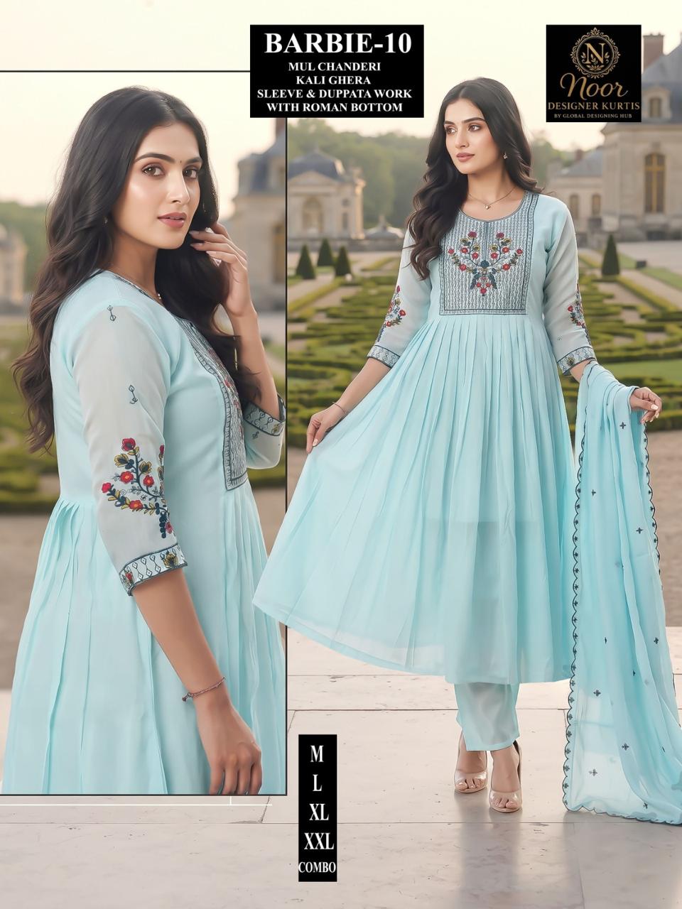 Barbie Globe Chanderi Readymade Anarkali Suits Wholesale Rate