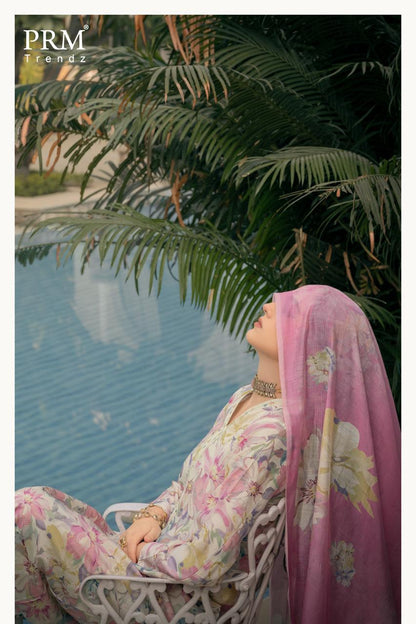 Bareeha Prm Trendz Viscose Muslin Pant Style Suits Wholesale Price