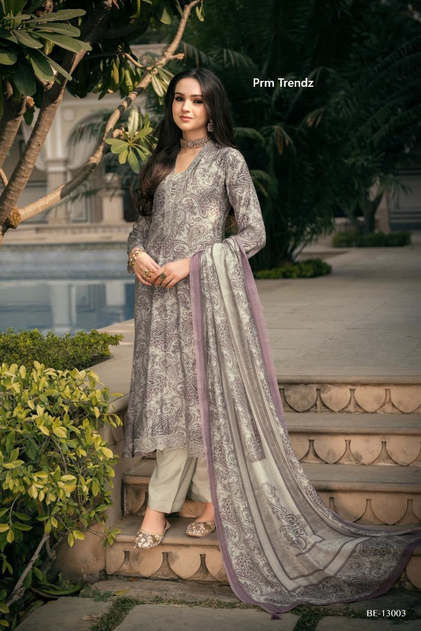 Bareeha Prm Trendz Viscose Muslin Pant Style Suits Wholesale Price