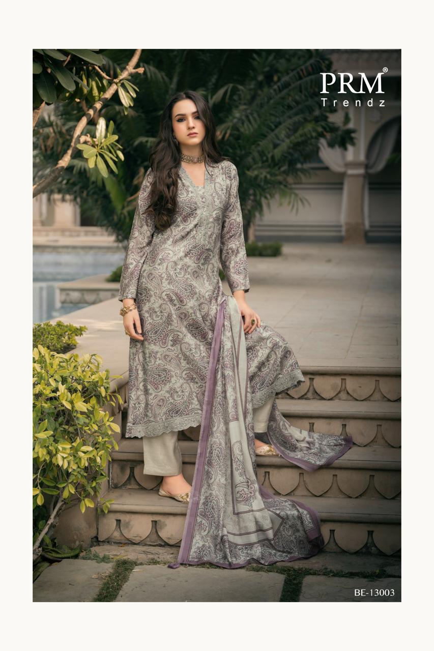 Bareeha Prm Trendz Viscose Muslin Pant Style Suits Wholesale Price