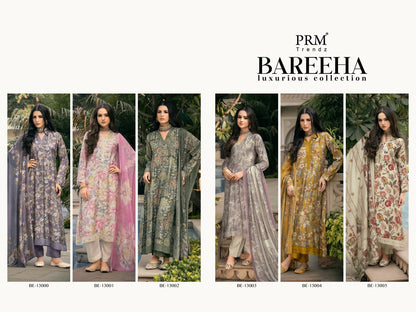 Bareeha Prm Trendz Viscose Muslin Pant Style Suits Wholesale Price