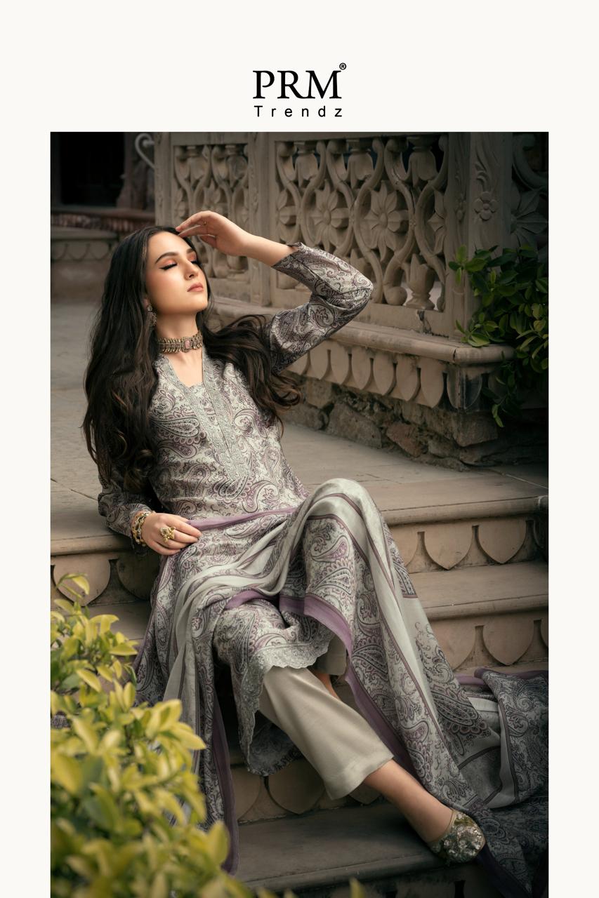 Bareeha Prm Trendz Viscose Muslin Pant Style Suits Wholesale Price