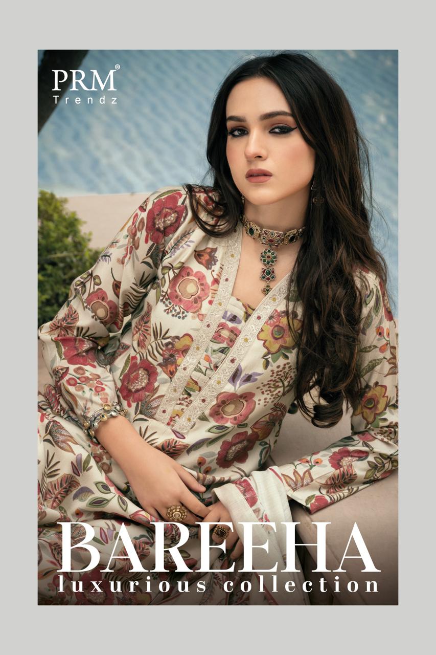 Bareeha Prm Trendz Viscose Muslin Pant Style Suits Wholesale Price