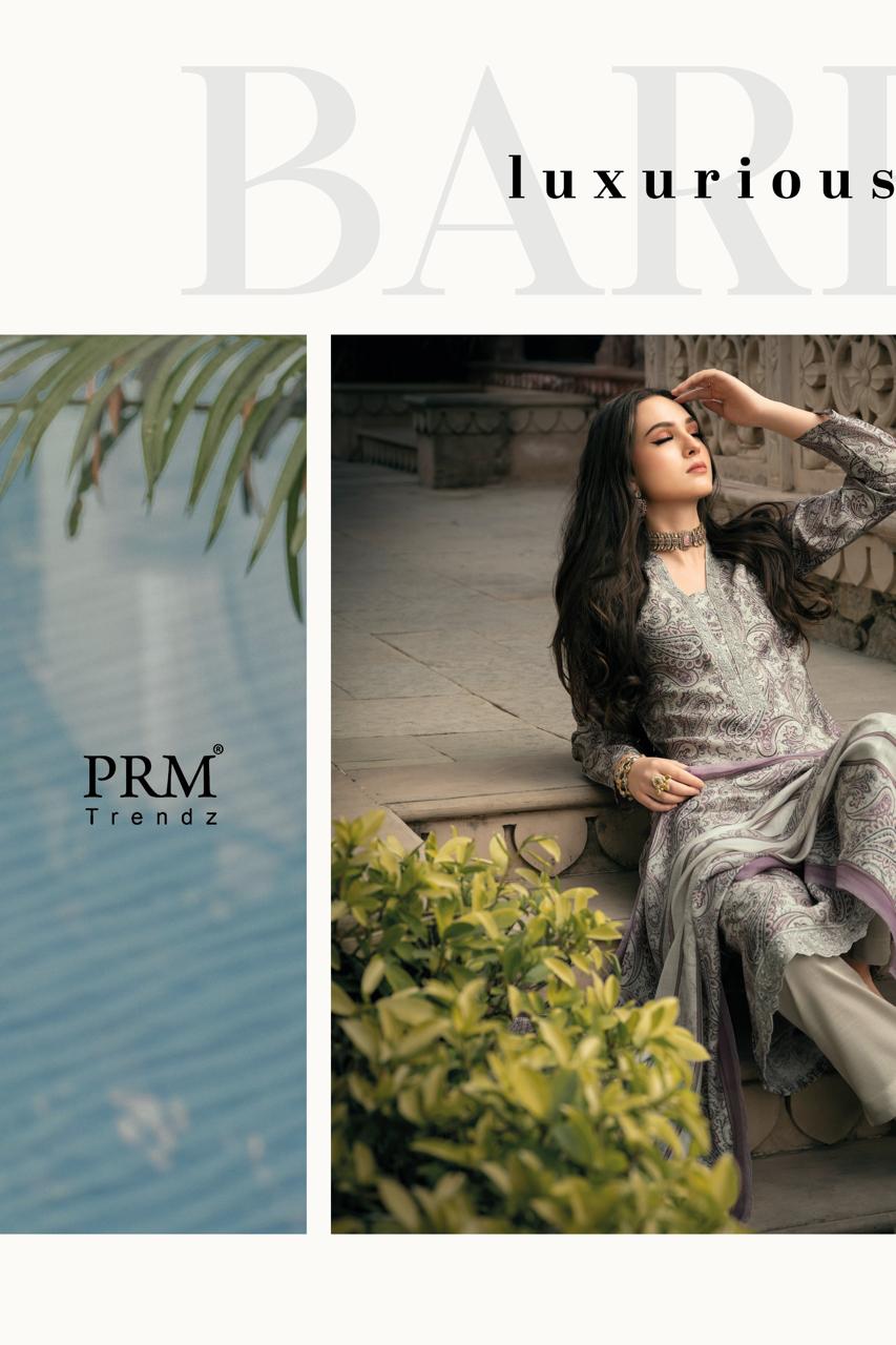 Bareeha Prm Trendz Viscose Muslin Pant Style Suits Wholesale Price
