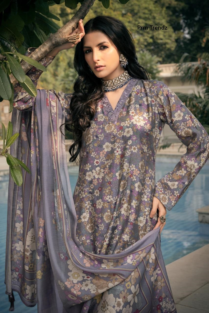Bareeha Prm Trendz Viscose Muslin Pant Style Suits Wholesale Price