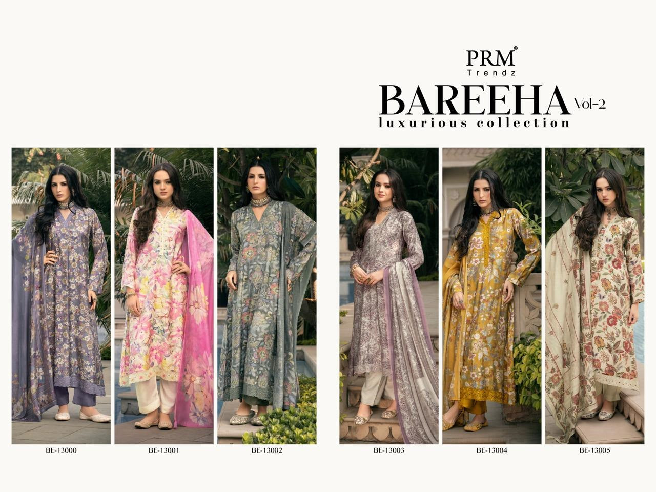 Bareeha Vol 2 Prm Trendz Lawn Cotton Pant Style Suits Exporter Gujarat