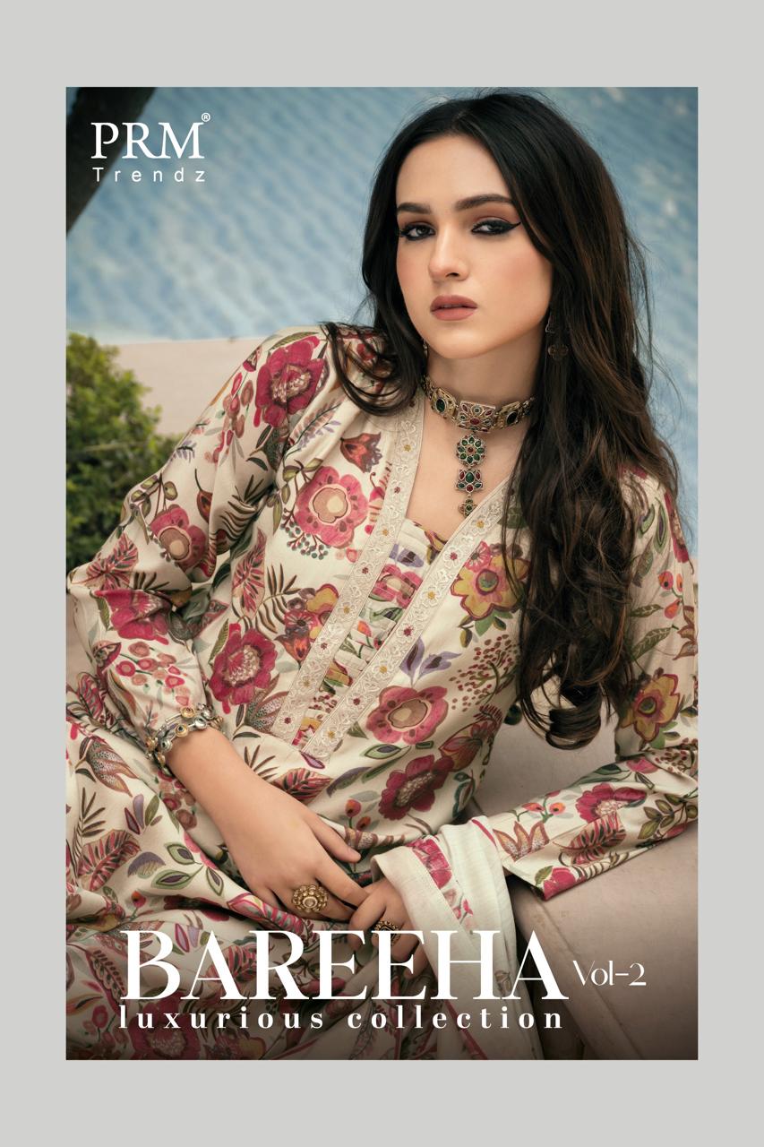 Bareeha Vol 2 Prm Trendz Lawn Cotton Pant Style Suits Exporter Gujarat