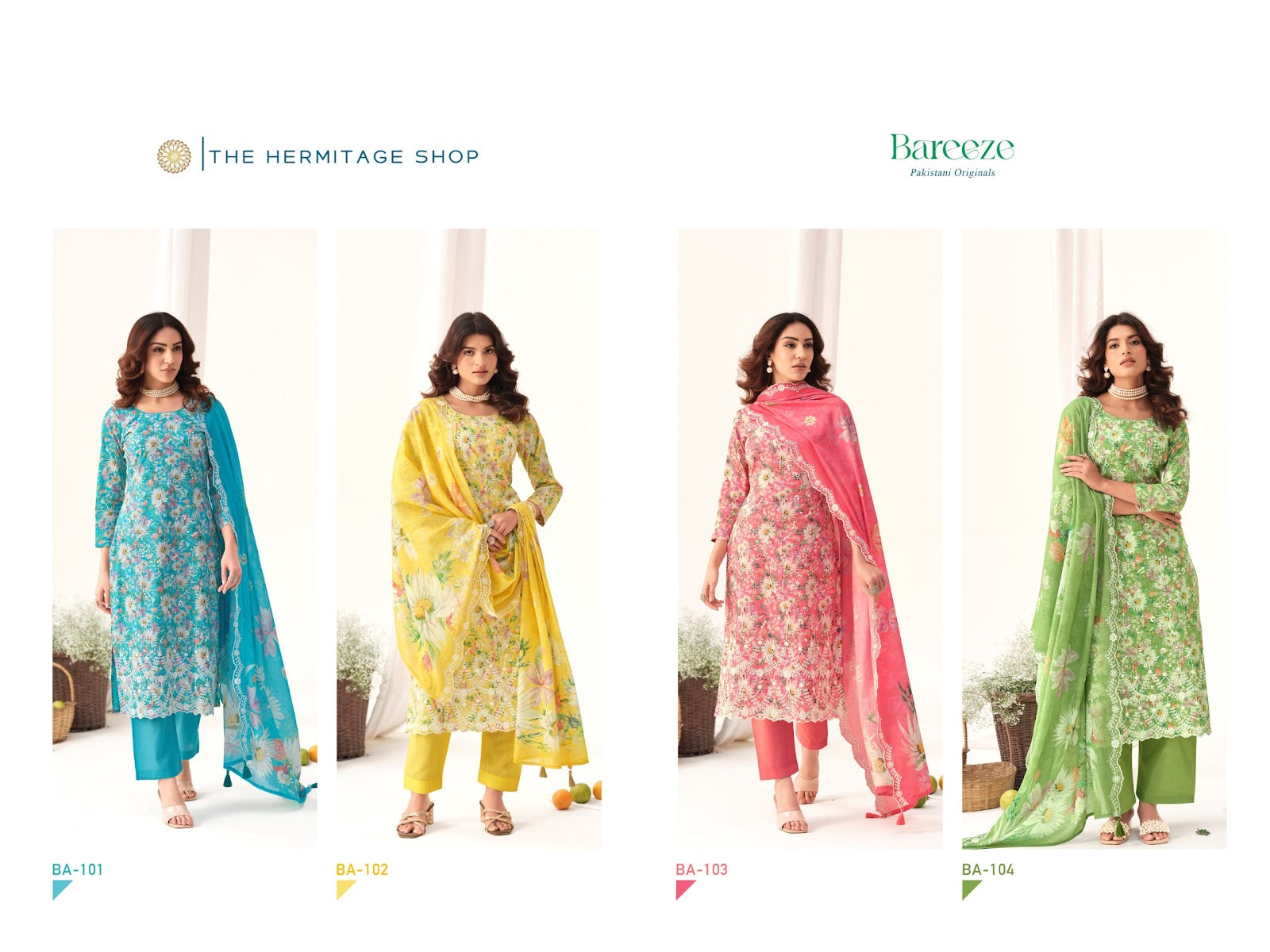 Bareeze The Hermitage Shop Cotton Lawn Karachi Salwar Suits Manufacturer Gujarat