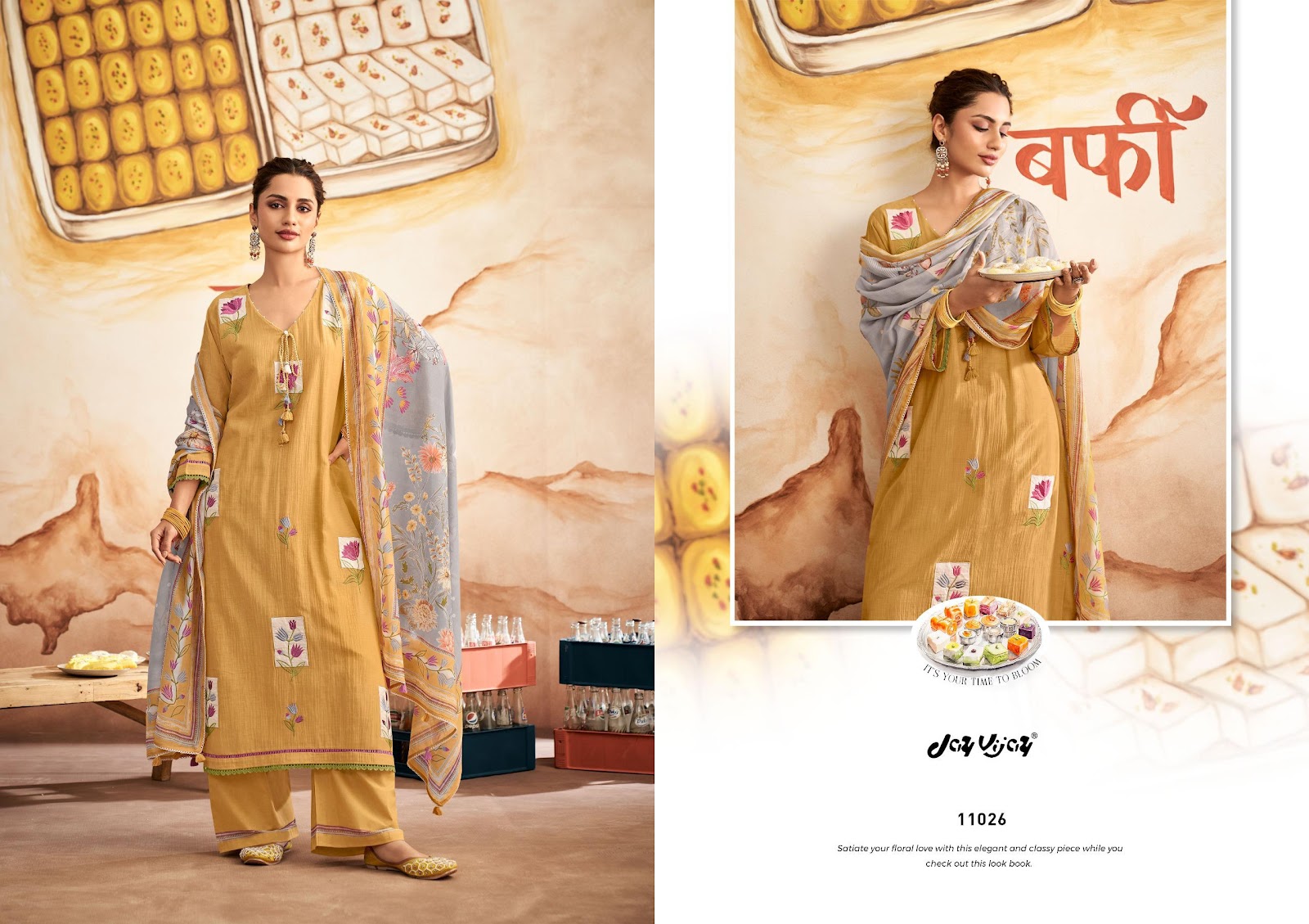 Barfi Jay Vijay Mal Chanderi Pant Style Suits Wholesaler