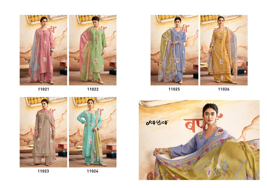Barfi Jay Vijay Mal Chanderi Pant Style Suits Wholesaler