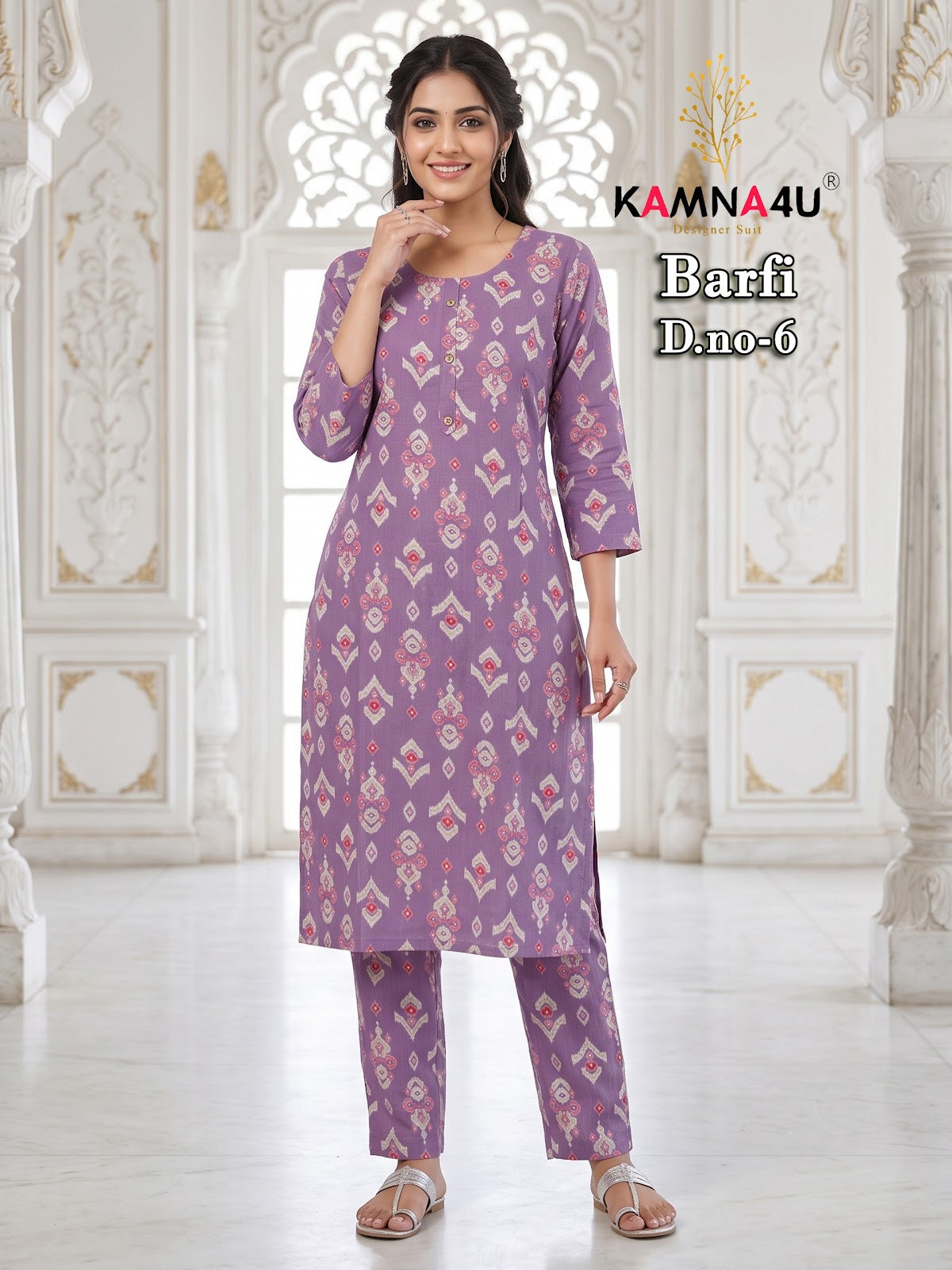 Barfi Kamna4U Vertican Kurti Pant Set Wholesale Price