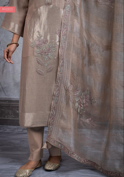 Bariqa Naariti Mal Chanderi Pant Style Suits Wholesale