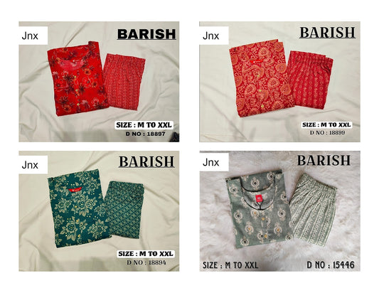 Barish Jnx Capsule Kurti Pant Set Wholesaler