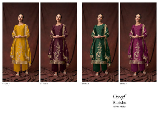 Barisha 1793 Ganga Woven Silk Plazzo Style Suits Wholesaler India