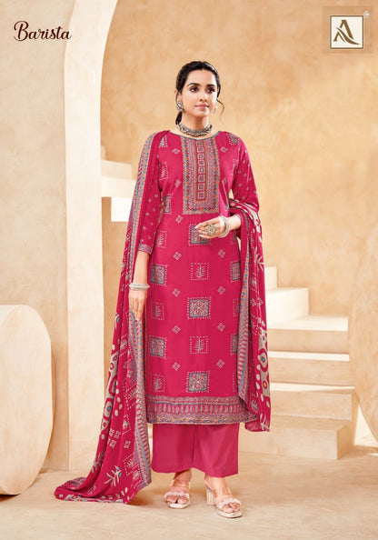 Barista Alok Viscose Karachi Pashmina Salwar Suits Wholesaler