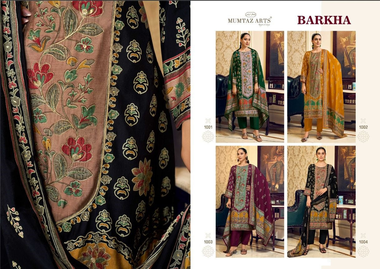 Barkha Mumtaz Arts Pure Viscose Karachi Salwar Suits Wholesale Price