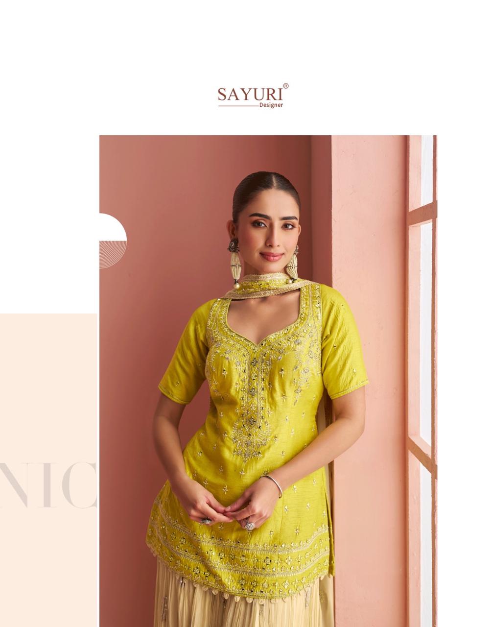 Barkha Sayuri Chinon Silk Readymade Suits Manufacturer Ahmedabad