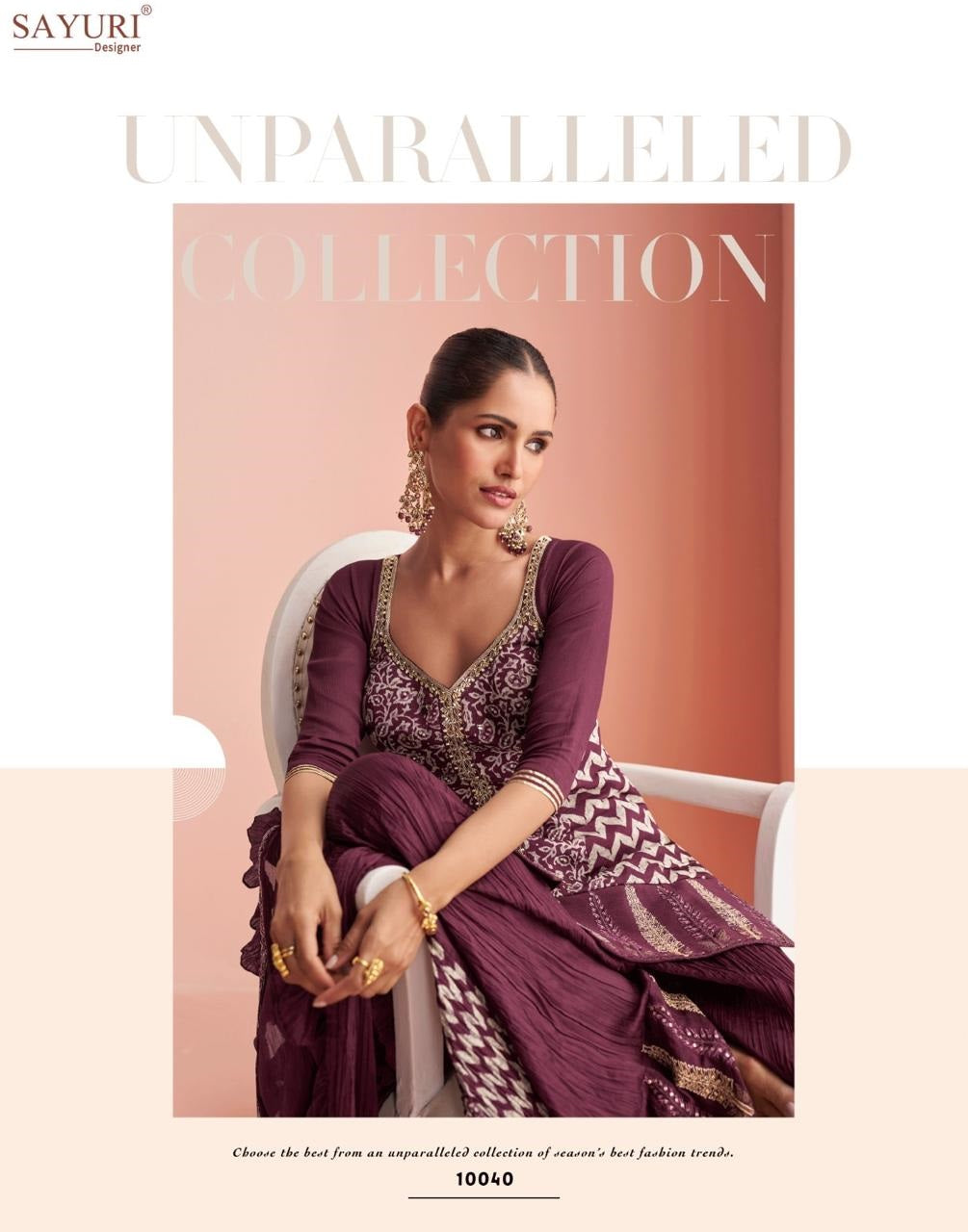 Barkha Sayuri Chinon Silk Readymade Suits Manufacturer Ahmedabad