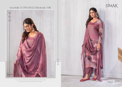 Barkha Simar Viscose Muslin Pant Style Suits Wholesaler Ahmedabad