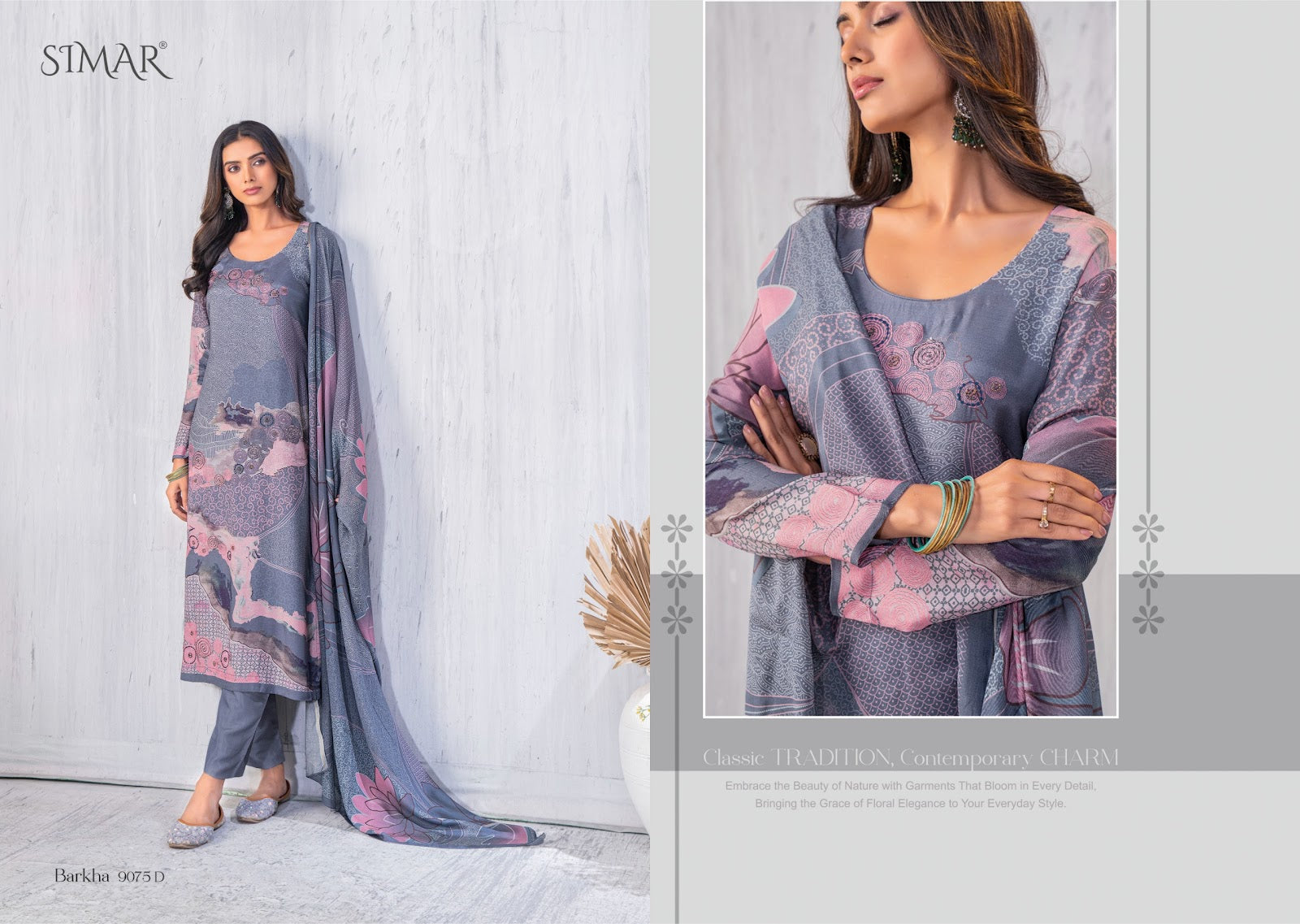 Barkha Simar Viscose Muslin Pant Style Suits Wholesaler Ahmedabad
