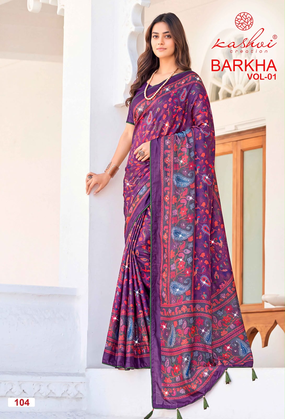 Barkha Vol 1 Kashvi Creation Silk Sarees Wholesale Rate