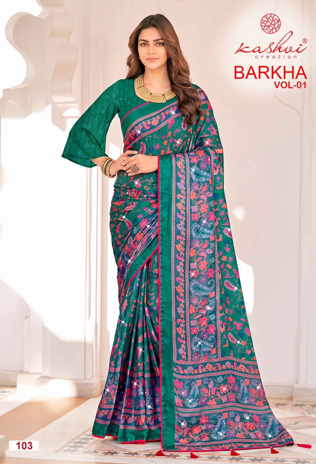 Barkha Vol 1 Kashvi Creation Silk Sarees Wholesale Rate