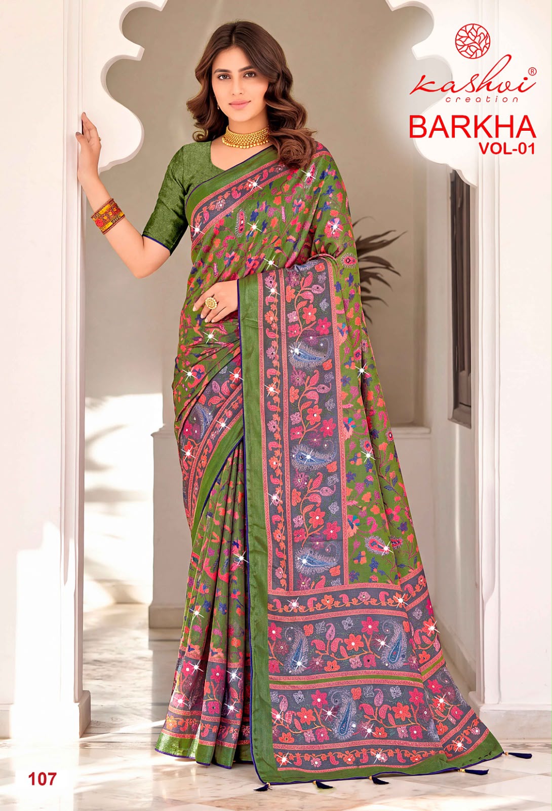 Barkha Vol 1 Kashvi Creation Silk Sarees Wholesale Rate