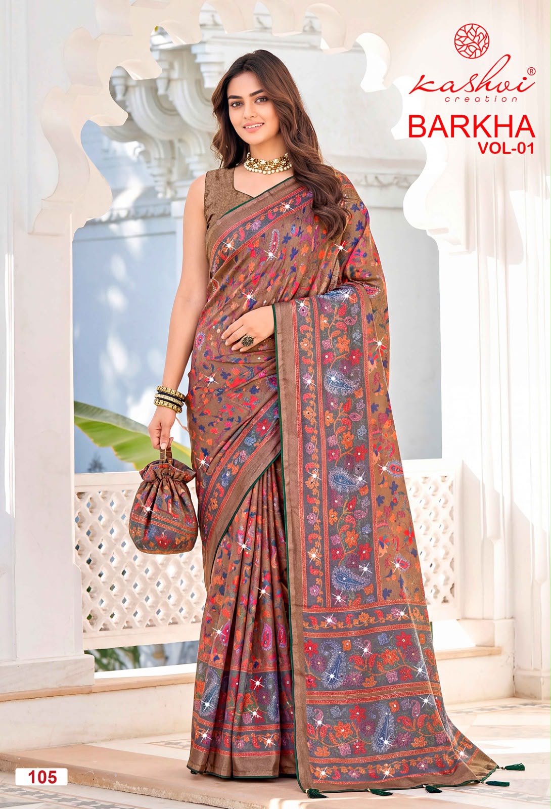 Barkha Vol 1 Kashvi Creation Silk Sarees Wholesale Rate