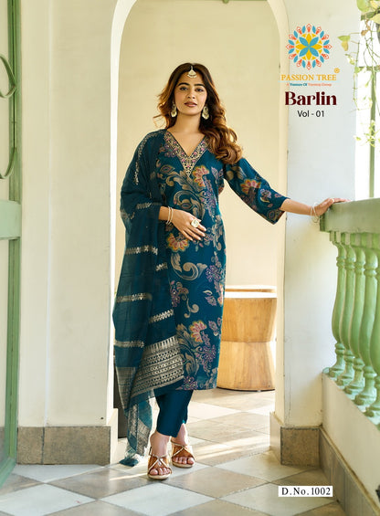 Barlin Vol 1 Passion Tree Readymade Pant Style Suits Exporter Ahmedabad
