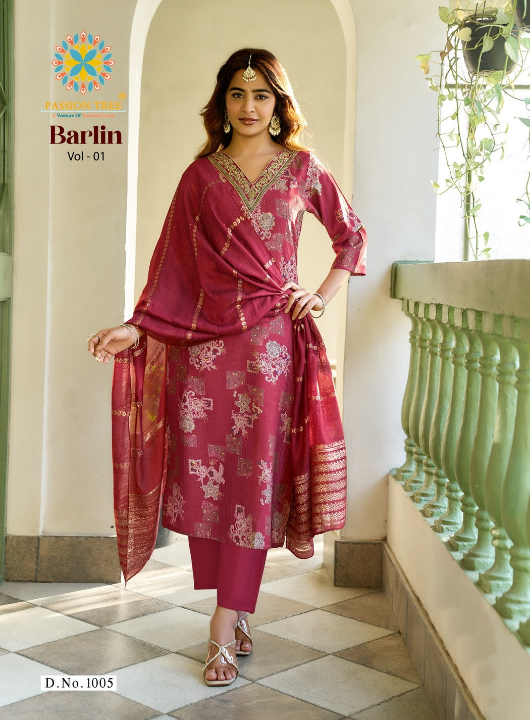 Barlin Vol 1 Passion Tree Readymade Pant Style Suits Exporter Ahmedabad