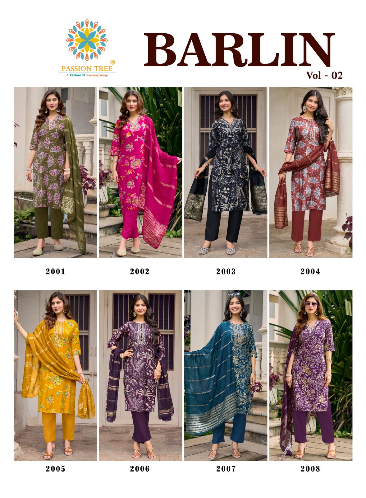 Barlin Vol 2 Passion Tree Readymade Pant Style Suits Supplier India