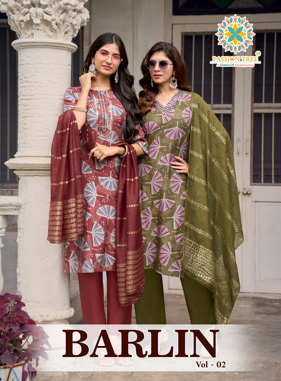Barlin Vol 2 Passion Tree Readymade Pant Style Suits Supplier India