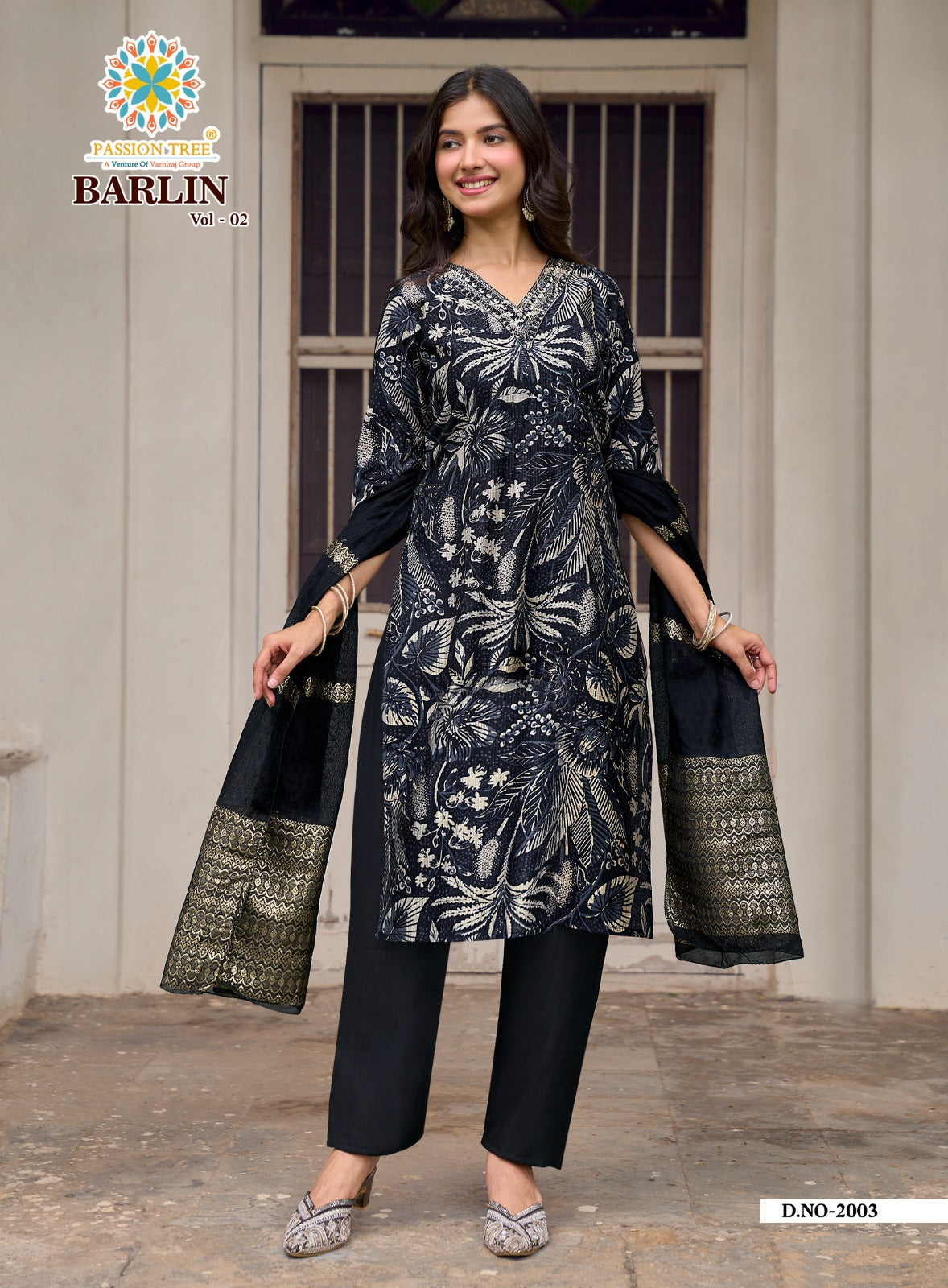 Barlin Vol 2 Passion Tree Readymade Pant Style Suits Supplier India