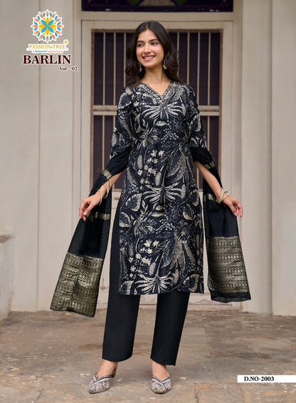 Barlin Vol 2 Passion Tree Readymade Pant Style Suits Supplier India