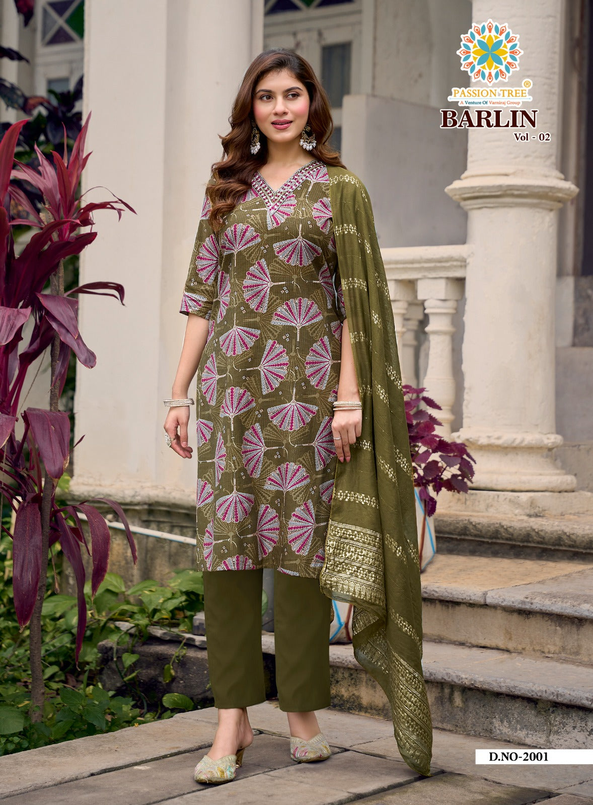 Barlin Vol 2 Passion Tree Readymade Pant Style Suits Supplier India