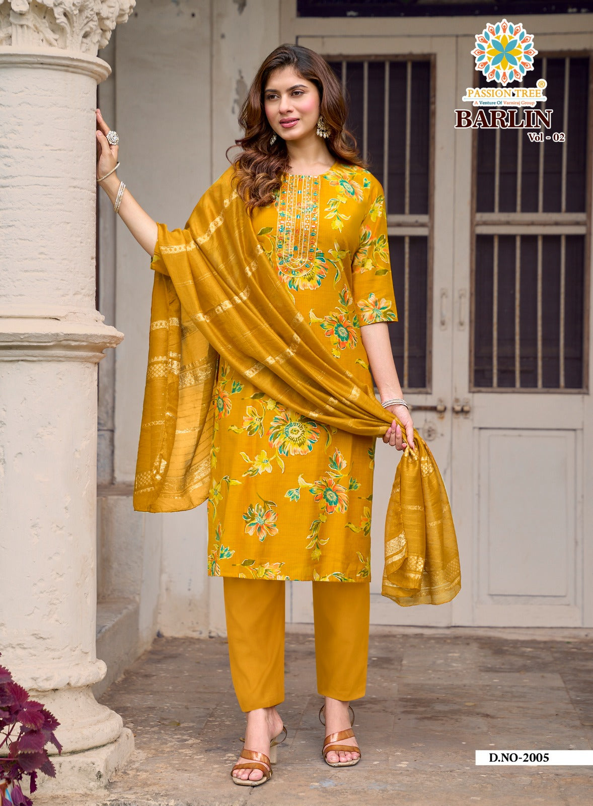 Barlin Vol 2 Passion Tree Readymade Pant Style Suits Supplier India