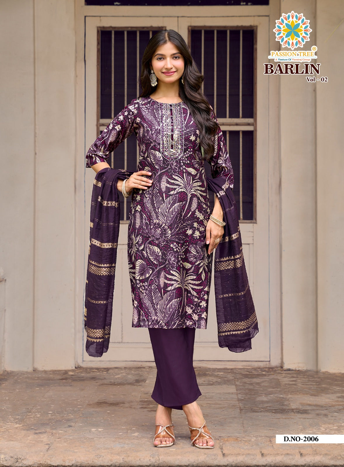 Barlin Vol 2 Passion Tree Readymade Pant Style Suits Supplier India