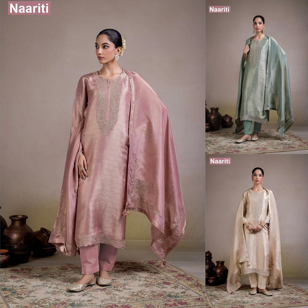 Baroon 2791 Naariti Ziraf Silk Pant Style Suits Wholesale Price