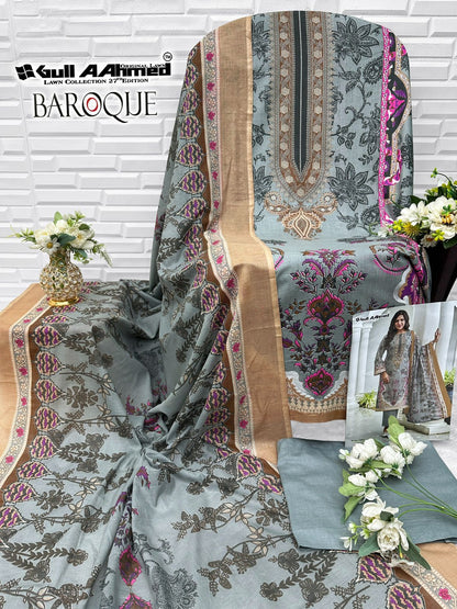 Baroque Gul Ahmed Lawn Karachi Salwar Suits Wholesale Price